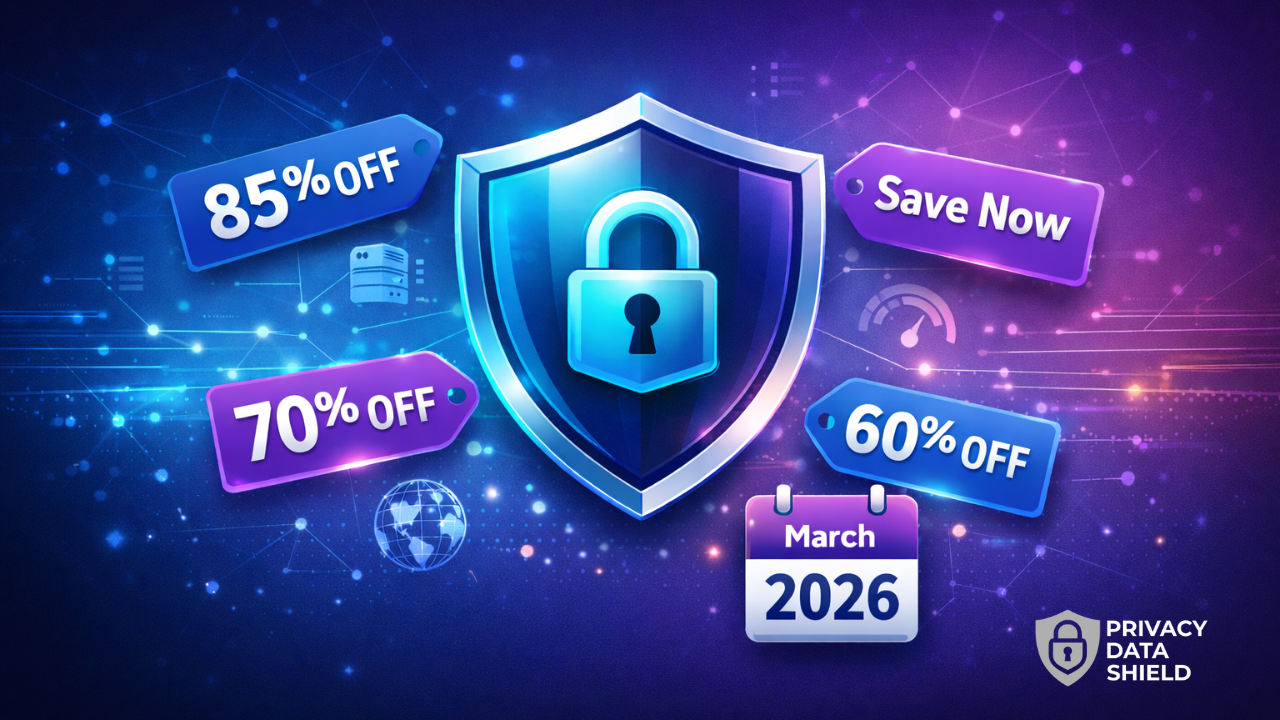 VPN deals March 2026 with security shield and discount price tags